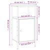 vidaXL Table de chevet chêne fumé 41x31x80 cm bois d'ingénierie