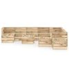 vidaXL Salon de jardin 12 pcs Bois de pin impr&eacute;gn&eacute; de vert