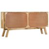 vidaXL Buffet marron et noir 160x30x76 cm bois massif de manguier