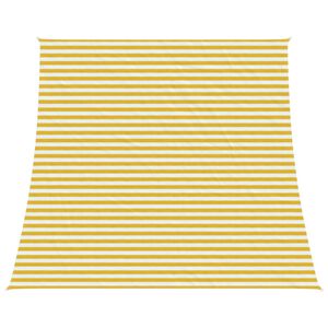 vidaXL Voile d'ombre Jaune et blanc 4 / 5 x 4 m HDPE