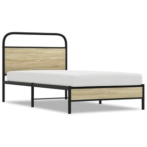 vidaXL Cadre de lit sans matelas 100x190 cm ch&ecirc;ne sonoma