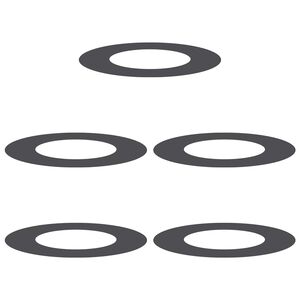 vidaXL adapt&eacute; pour anneaux d'arbre plats 5 pcs Noir &Oslash;40 / 70 cm Acier