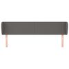 vidaXL T&ecirc;te de lit avec oreilles Gris 163x23x78/88 cm Similicuir