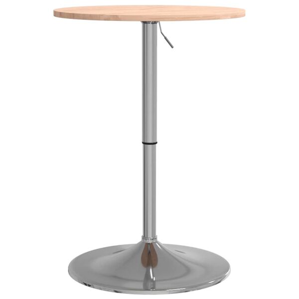 vidaXL Table de bar &Oslash;50x89,5 cm bois massif de h&ecirc;tre