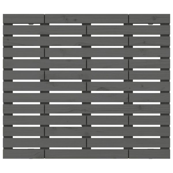 vidaXL T&ecirc;te de lit murale Gris 106x3x91,5 cm Bois massif de pin
