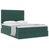 vidaXL Lit avec rangement et matelas Vert fonc&eacute; 140 x 190 cm Velours