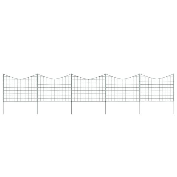 vidaXL Ensemble de clôture de jardin voûtée plus basse 77,5x64 cm vert