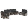 vidaXL Ensemble de canap&eacute; de jardin 8 pc Gris polyrotin
