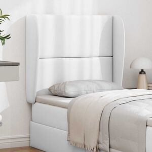 vidaXL Oreille de t&ecirc;te de lit Blanc 80 x 23 x 6 cm PVC