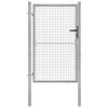 vidaXL Portail de jardin en acier galvanis&eacute; 105x125 cm argent&eacute;