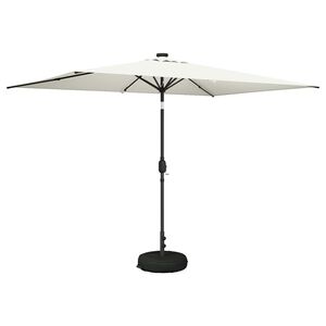 vidaXL Parasol de jardin avec lumi&egrave;res LED et base 200 x 300 cm