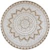 vidaXL Tapis Jute tress&eacute; imprim&eacute; 120 cm rond