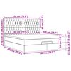 VidaXL Cadre de lit ottoman avec matelas cr&egrave;me 180x200 cm tissu