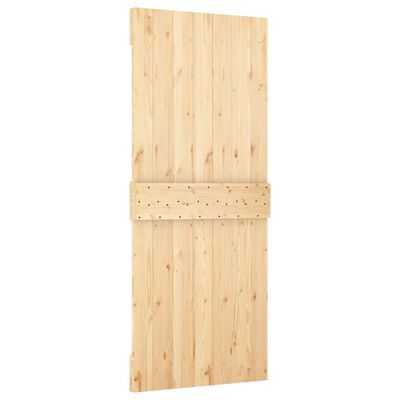 vidaXL Porte coulissante et kit de quincaillerie 85x210 cm pin massif