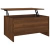 vidaXL Table basse Ch&ecirc;ne marron 80x55,5x41,5 cm Bois d'ing&eacute;nierie