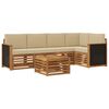 vidaXL Ensemble de canap&eacute;s d'ext&eacute;rieur 5 pc Naturel