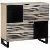 vidaXL Buffet Blanc 80 x 33 x 75 cm bois de manguier massif