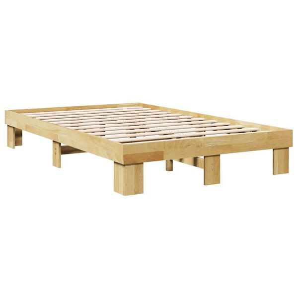 vidaXL Cadre de lit sans matelas 120x200 cm bois massif de chêne