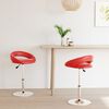 vidaXL Chaises &agrave; manger pivotantes lot de 2 rouge similicuir