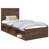 vidaXL Cadre de lit Uni Ch&ecirc;ne brun 100 x 200 cm Bois de pin massif