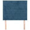 vidaXL T&ecirc;te de lit Bleu fonc&eacute; 90x5x118/128 cm Velours