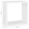 vidaXL Étagères cube murales 2 pcs Blanc 30x15x30 cm