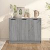 vidaXL Buffet Sonoma gris 90,5x30x70 cm Bois d'ing&eacute;nierie