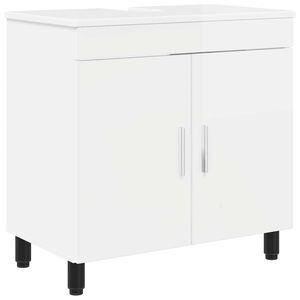 vidaXL Unit&eacute; de vanit&eacute; de salle de bain Blanc brillant 60 x 35 x 60 cm