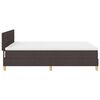 vidaXL Lit boxspring avec matelas Marron fonc&eacute; 140 x 190 cm tissu