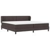 vidaXL Lit boxspring avec matelas Marron fonc&eacute; 200 x 200 cm tissu