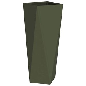 vidaXL Jardini&egrave;re Vert olive 30 x 30 x 75 cm Acier