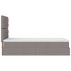 vidaXL Lit ottoman avec matelas et LED taupe 90x200 cm tissu