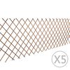 vidaXL Cl&ocirc;ture en treillis de saule 5 pcs 180x90 cm