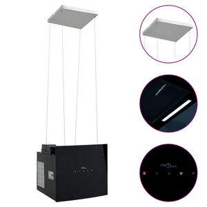 vidaXL Hotte îlot avec capteur tactile à LCD en verre trempé