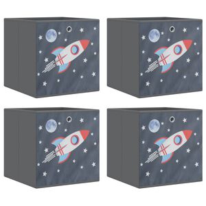 vidaXL Bo&icirc;tes de rangement pliables 4 pcs 32x32x32 cm tissu intiss&eacute;