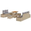 vidaXL Ensemble de canap&eacute; de jardin 8 pc 7-Nombre de places Beige