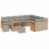 vidaXL Ensemble de canap&eacute; de jardin 13 pcs Beige et Gris clair