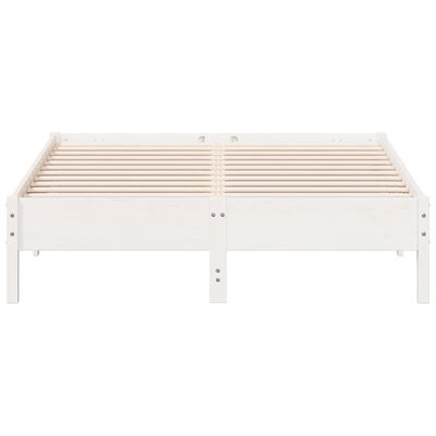 vidaXL Cadre de lit sans matelas blanc 120x200 cm bois de pin massif