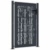 vidaXL Portail de jardin Anthracite 100x150 cm Acier Design Bambou
