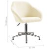 vidaXL Chaise pivotante de bureau Cr&egrave;me Tissu