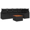 vidaXL Ensemble de canap&eacute; de jardin avec stockage 6 pcs Noir polyrotin