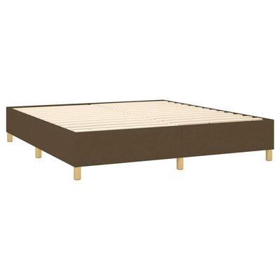 vidaXL Sommier à lattes de lit avec matelas Marron foncé 160x200 cm