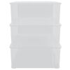vidaXL Boîtes de rangement en plastique 3 pcs 25 L empilables