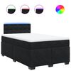 vidaXL Sommier &agrave; lattes de lit avec matelas Noir 120x200 cm Velours