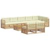 vidaXL Ensemble de canap&eacute;s d'ext&eacute;rieur 9 pc Blanc et cr&egrave;me