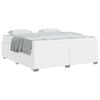 vidaXL Cadre de lit avec matelas Blanc 180 x 200 cm tissu