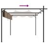 vidaXL Pergola avec toit rétractable taupe 295x292x230 cm