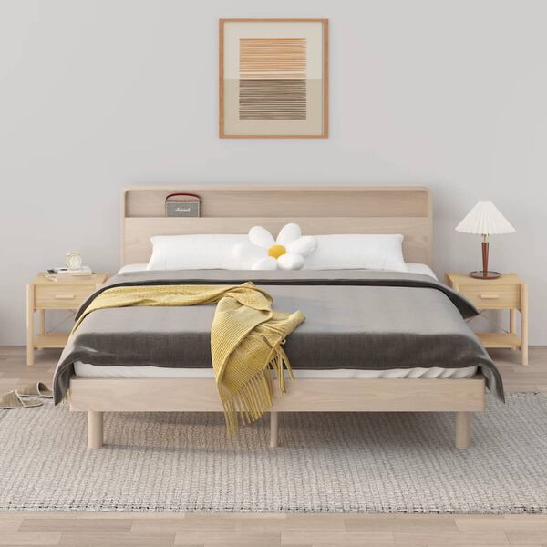 vidaXL Tables de chevet 2 pcs 42x38x45 cm Bois d&rsquo;ing&eacute;nierie