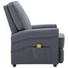 vidaXL Fauteuil &eacute;lectrique de massage Gris fonc&eacute; Tissu