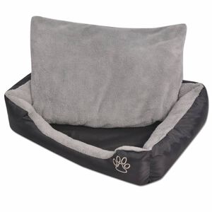 vidaXL Lit pour chiens avec coussin rembourr&eacute; Taille XL Noir